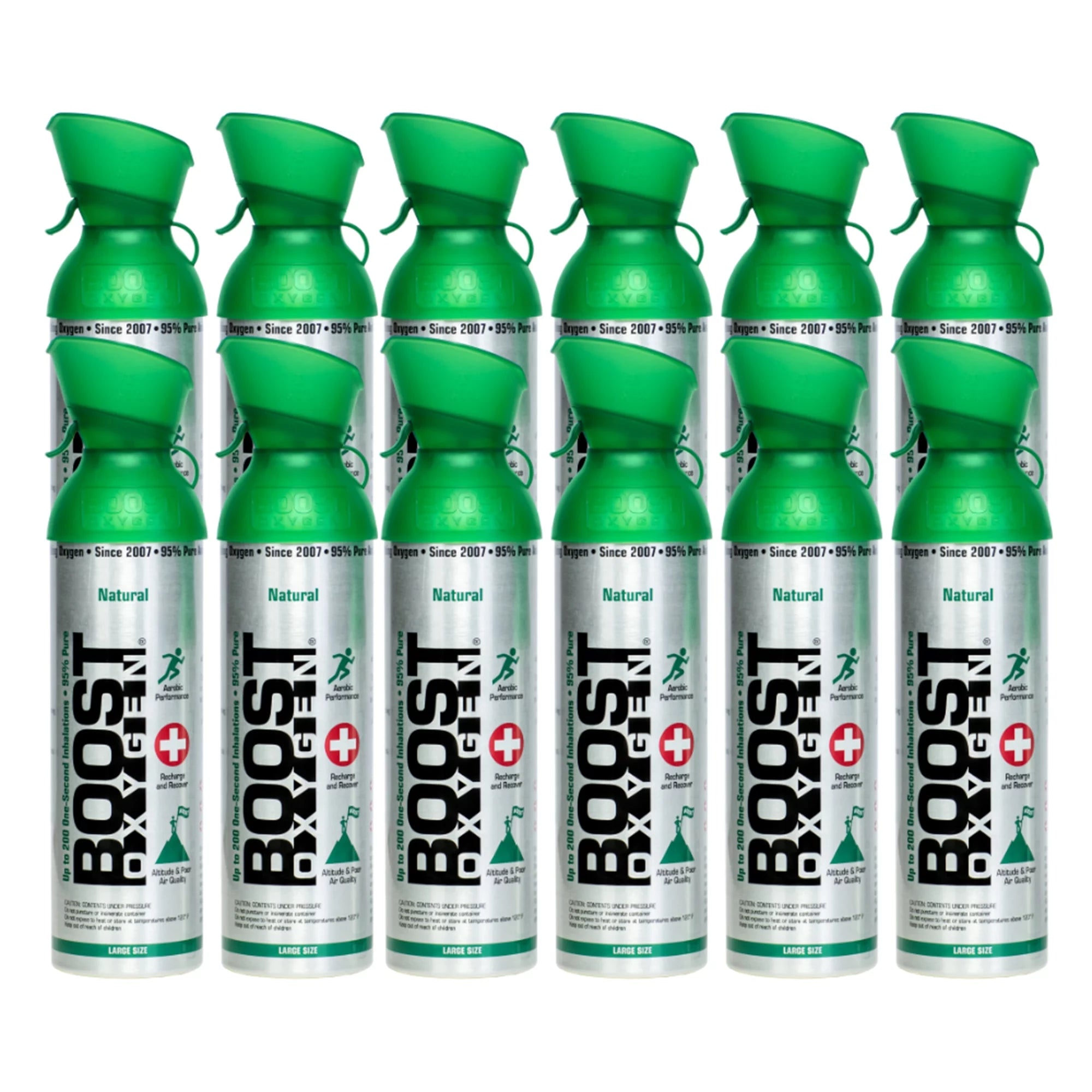 12 Pack 10L Boost Oxygen Natural Portable Pure Canned Oxygen E59367