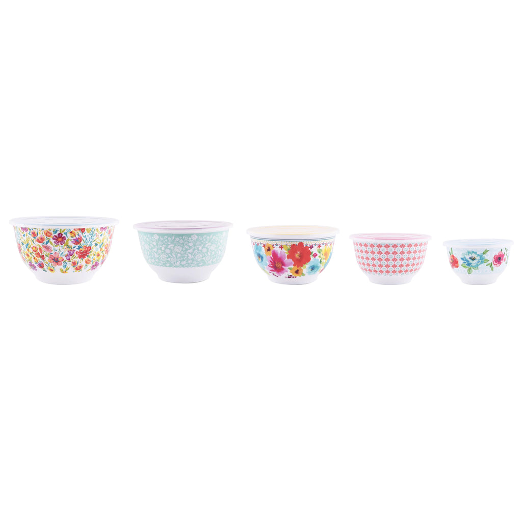 10-Piece Melamine Mixing Bowl Set Y778026