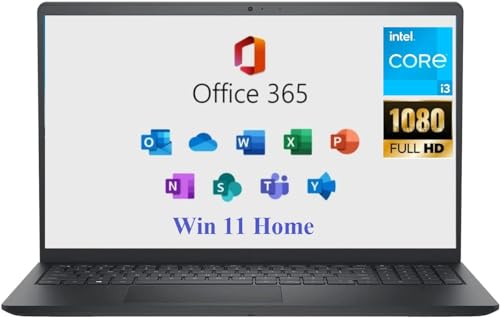15.6" FHD LED Display Intel Core i3 8GB RAM 256GB SSD Windows 11 Home Black Laptop V6384