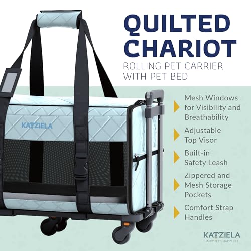 Airline Approved Rolling Pet Carrier for Small to Medium Dog or Cat E787