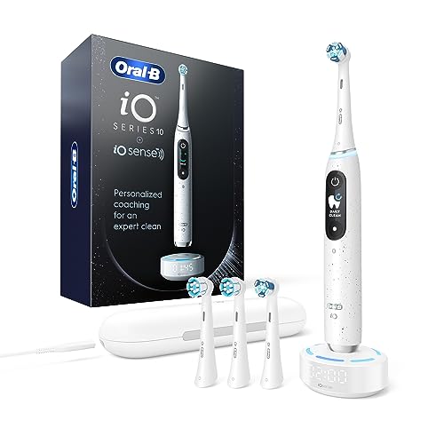 Black Rechargeable Electric Toothbrush with 4 Replacement Heads and Charging Travel Case G36100