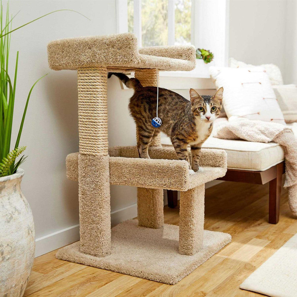 32-in Real Carpet Wooden Cat Tree T889767