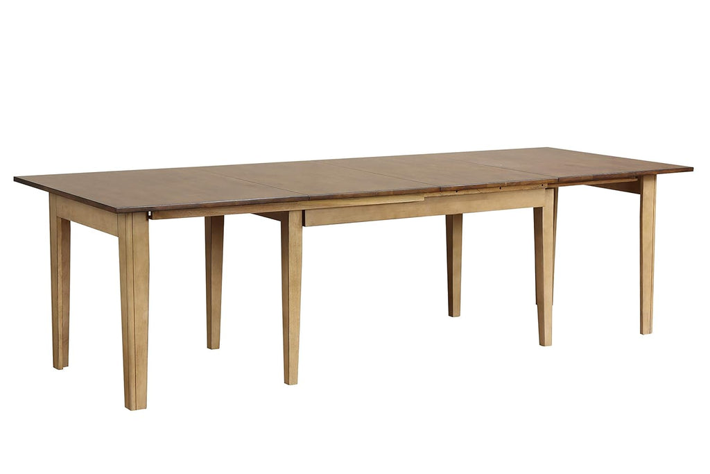 Distressed two tone light creamy wheat with warm pecan finish top Dining Table G104