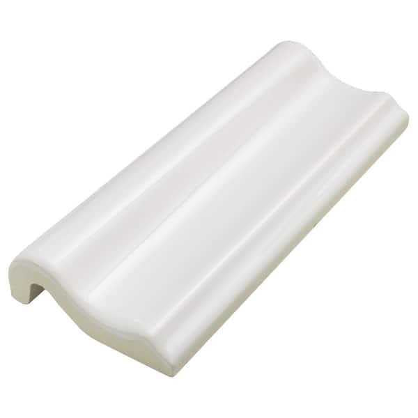 2 in. x 6 in. Glazed Ceramic Chair Rail Trim Tile F5430