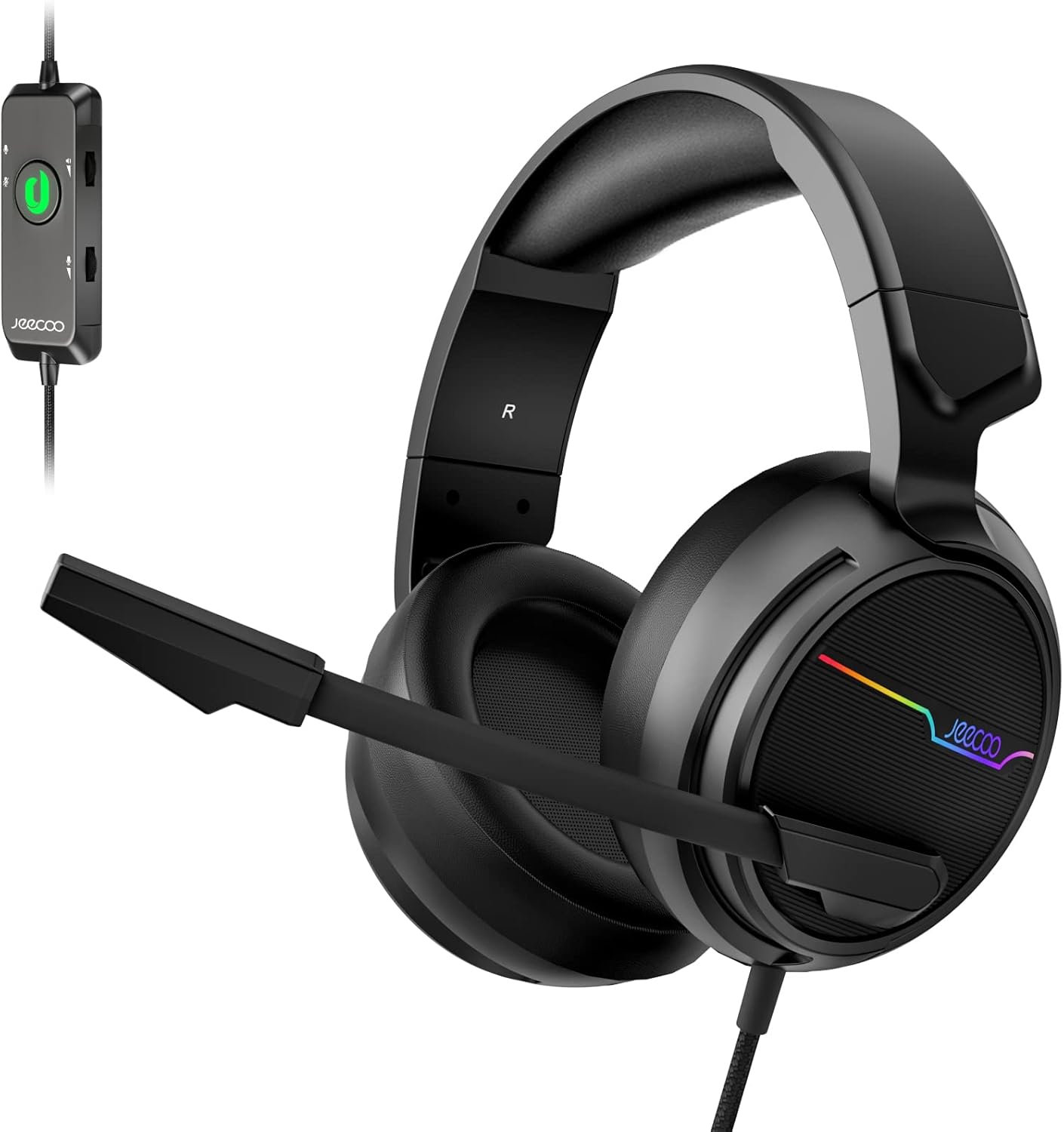 USB Pro Gaming Headset with 7.1 Surround Sound and Noise Cancelling Microphone E564