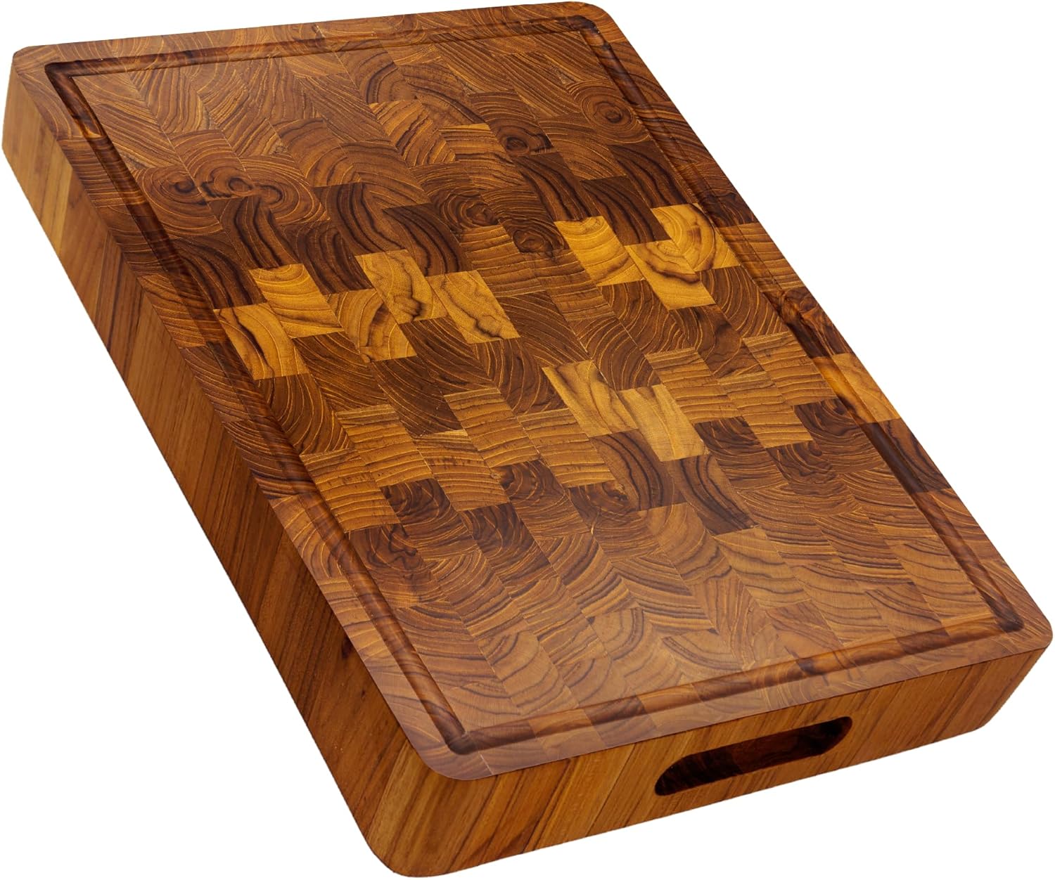 20" x 14" Teak Wood End Grain Cutting Board R298