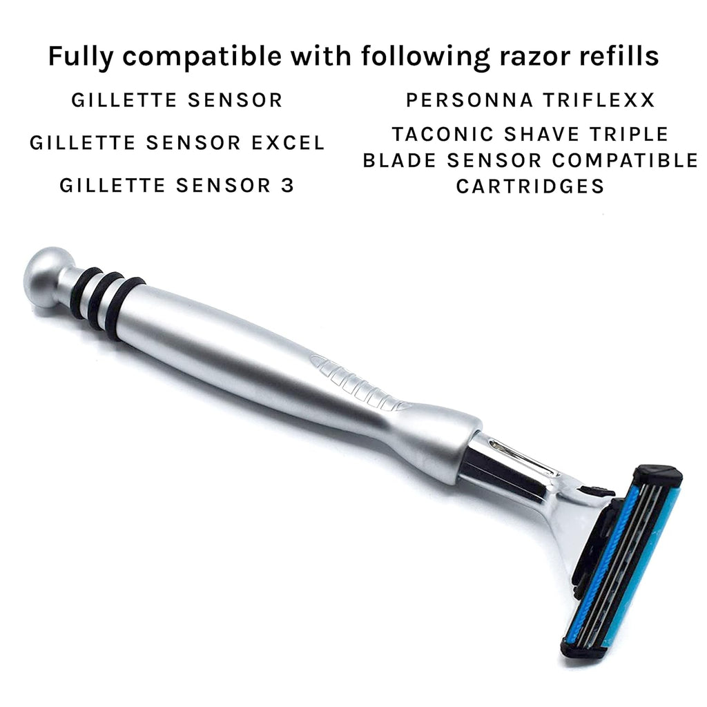 Heavyweight Triple Blade Pivot Head Razor Q468571