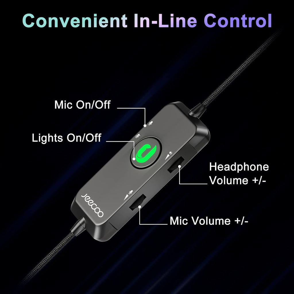 USB Pro Gaming Headset with 7.1 Surround Sound and Noise Cancelling Microphone E564