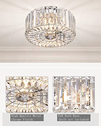 Chrome 2-Light Flush Mount Ceiling Light F826