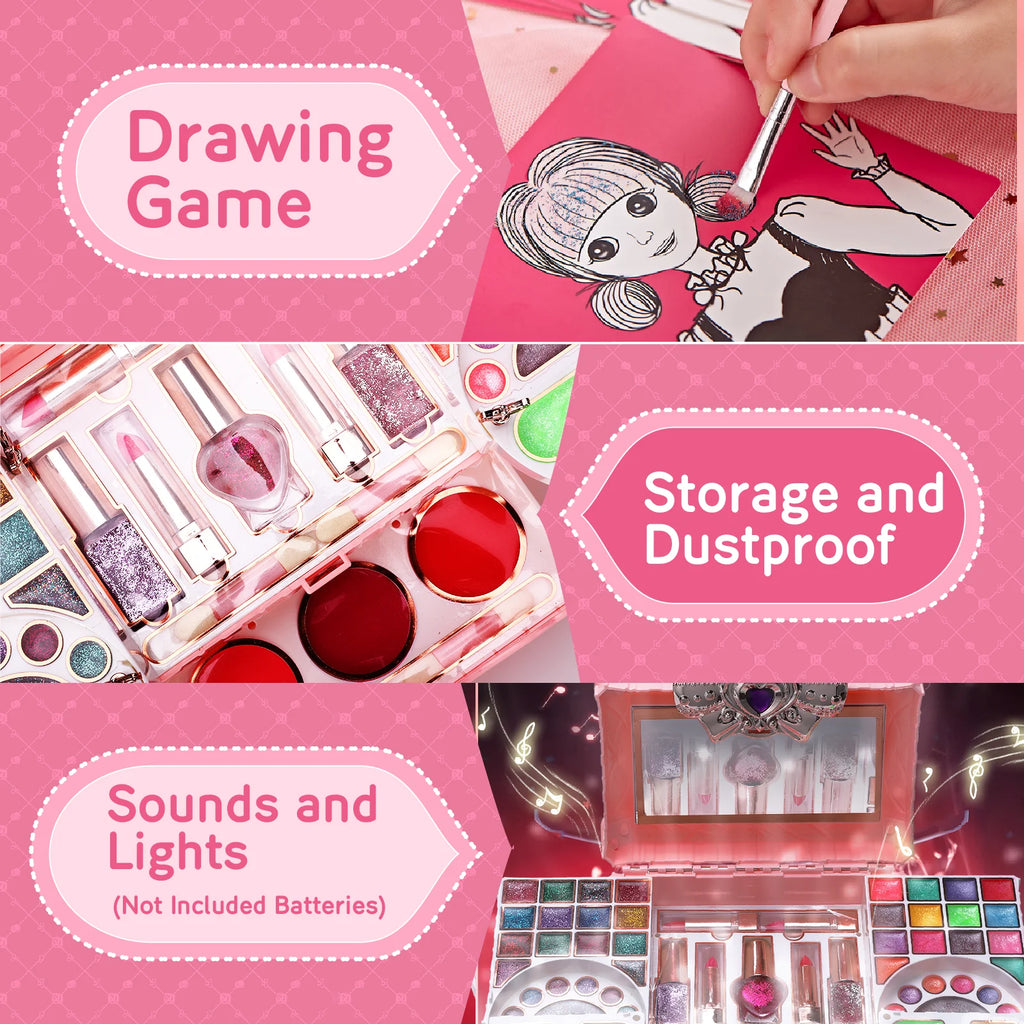 90 Pcs Washable Kids Makeup Kit X427