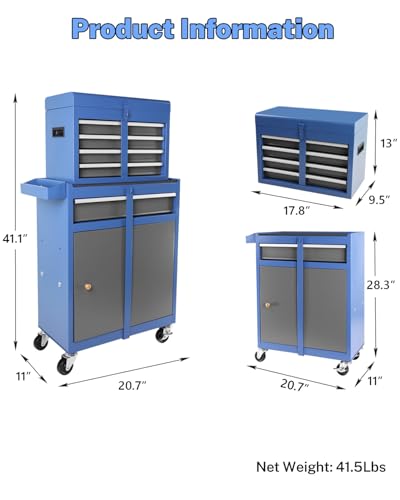Black 5-Drawer Rolling Tool Chest Z464276