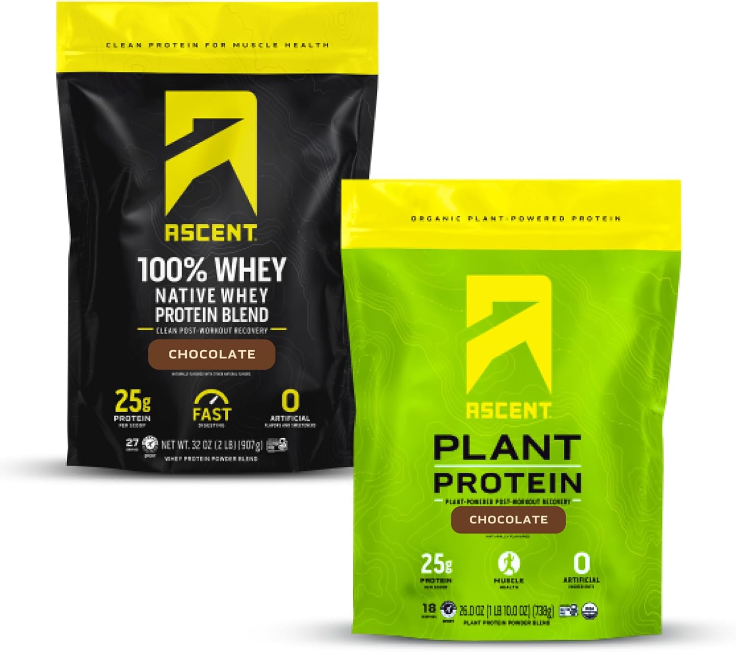 Chocolate Whey and Plant Protein Powder 2 lb 18 Servings F2050