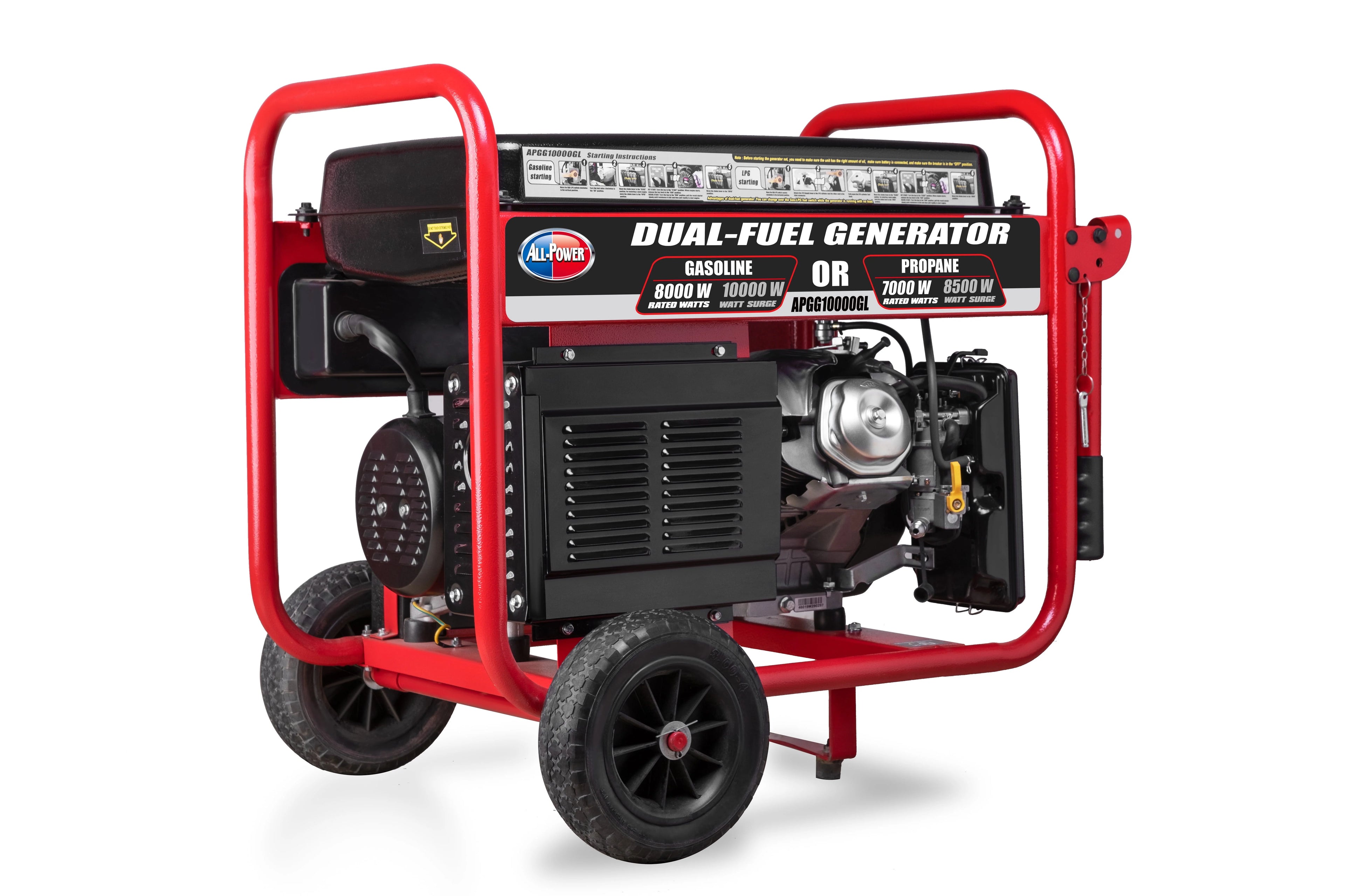 10000 Watt Dual Fuel Portable Generator with Electric Start I9647