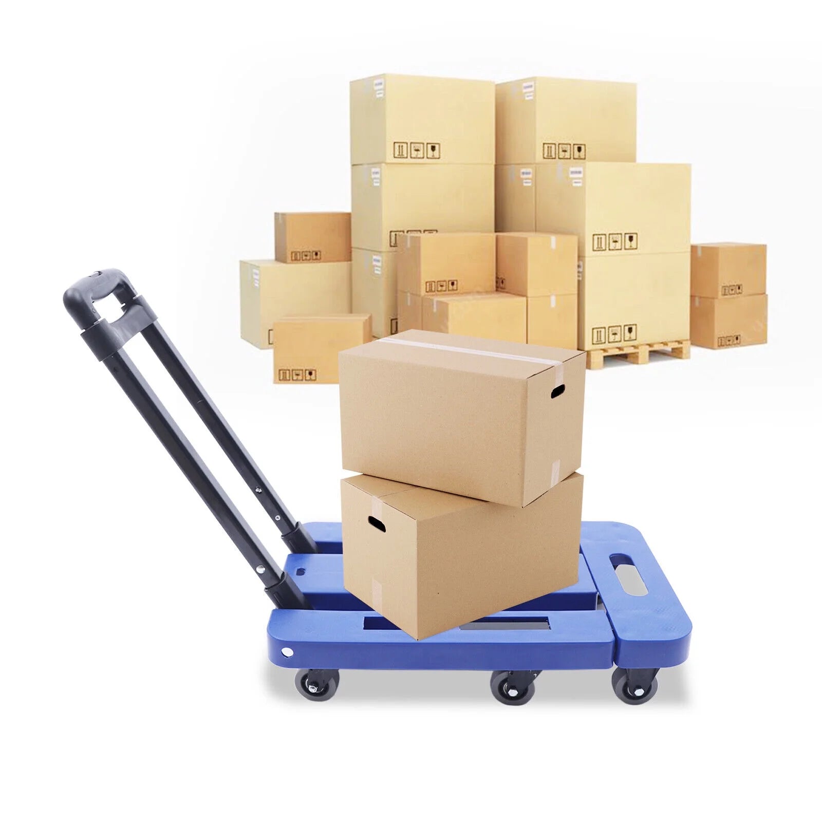 Folding Dolly Trolley with 6 Wheels T8712