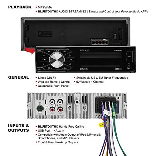 Single Din Bluetooth Car Stereo System S370105