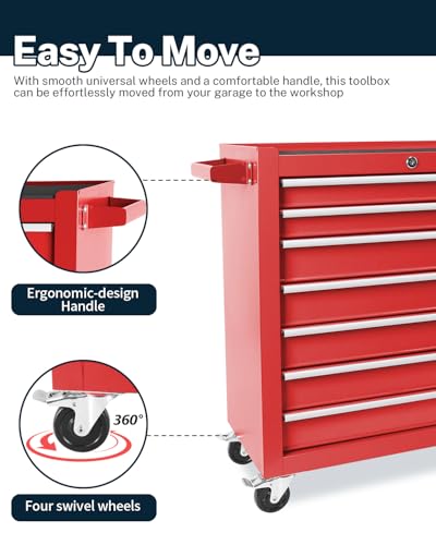 Black 5-Drawer Rolling Tool Chest Z464276