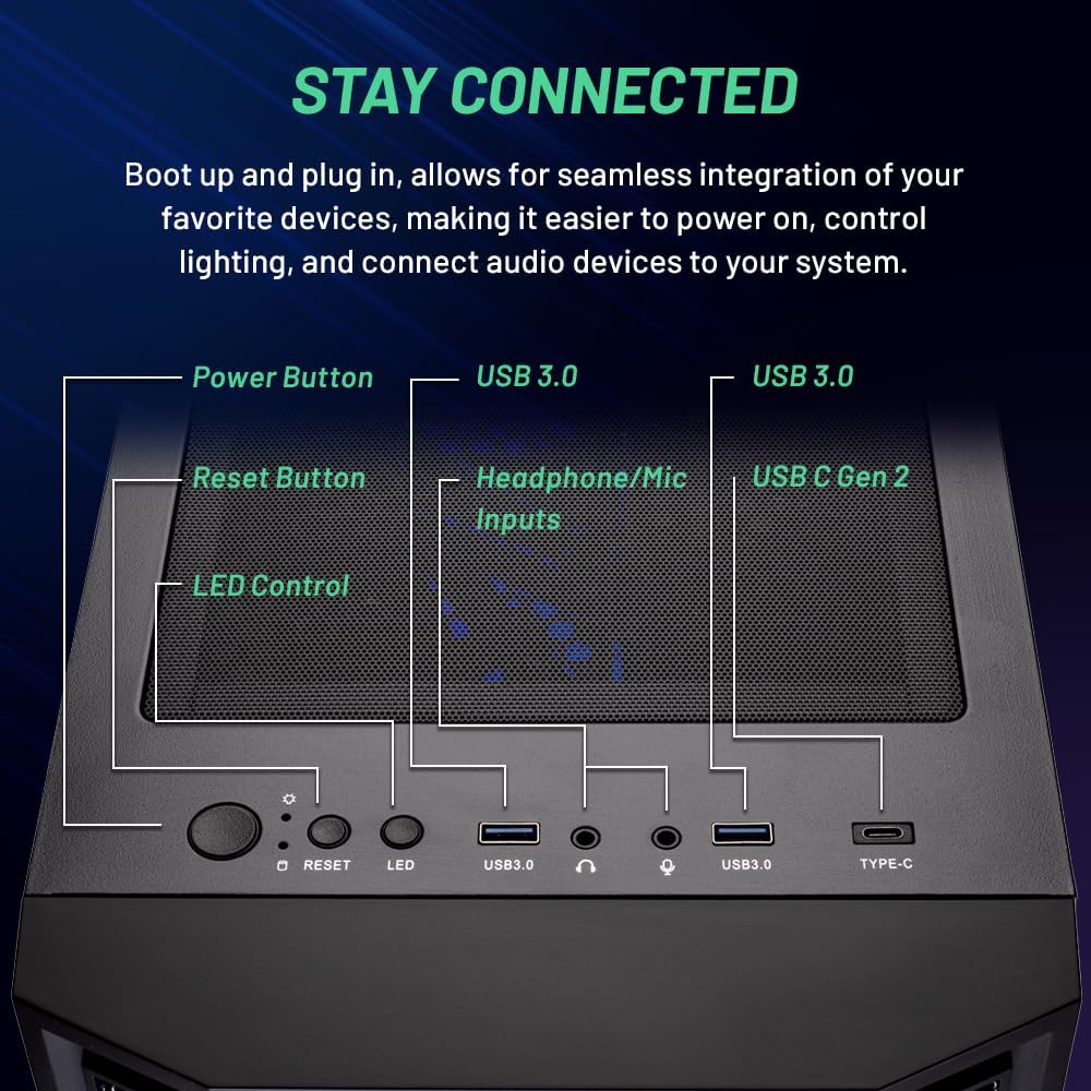Black Gaming PC Desktop W46426