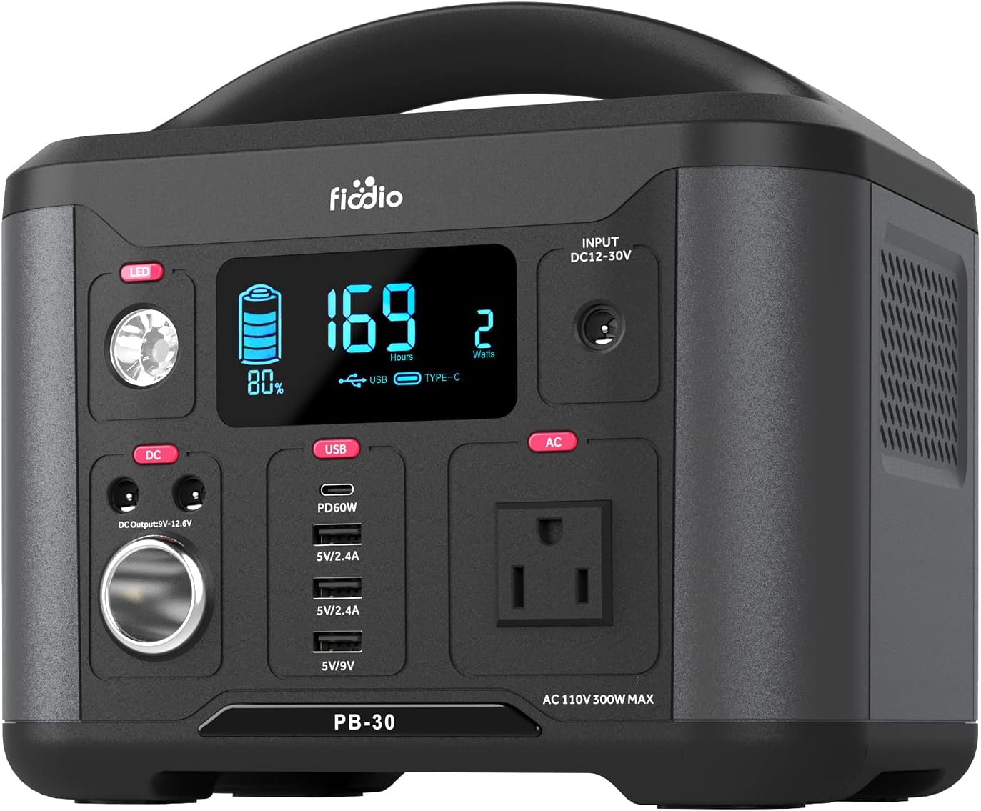 300Wh Portable Power Station with AC Outlet H21062