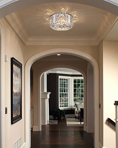 Chrome 2-Light Flush Mount Ceiling Light F826