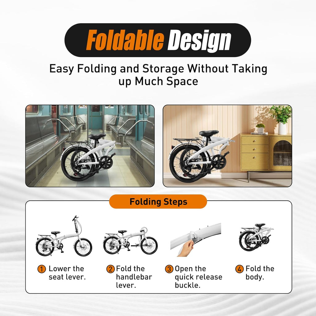 20-inch 7 Speed Folding Bicycle with Disc Brake M8973