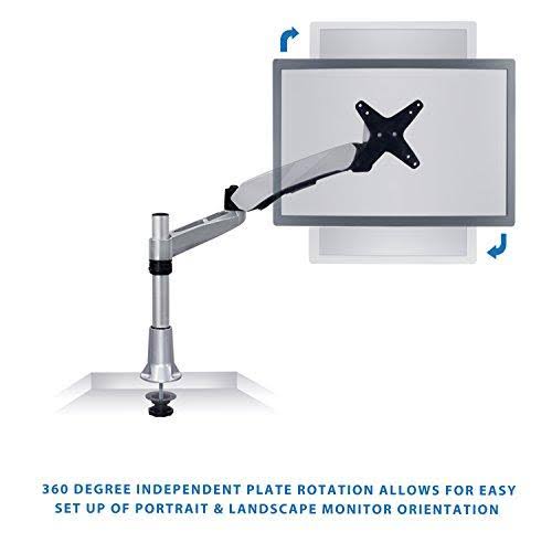 Silver Single LCD Monitor Desk Mount C2218