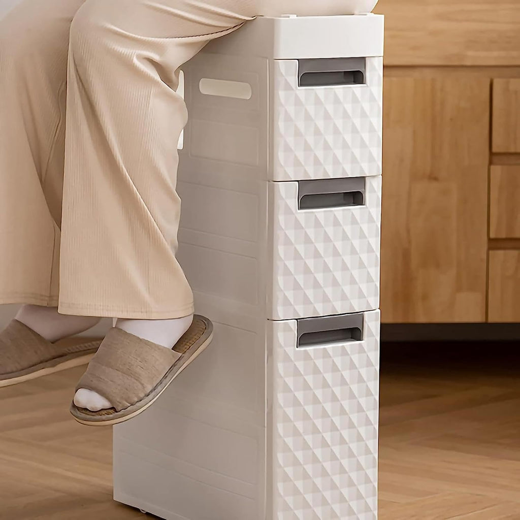 Slim Storage Tower with Wheels Drawer Cart T275