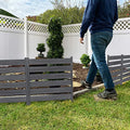 Charcoal Color WoodTek Vinyl Garden Fence Kit (3 Panels) T4180