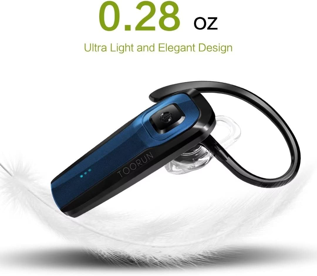 Blue Bluetooth Wireless Earpiece with Microphone V7258