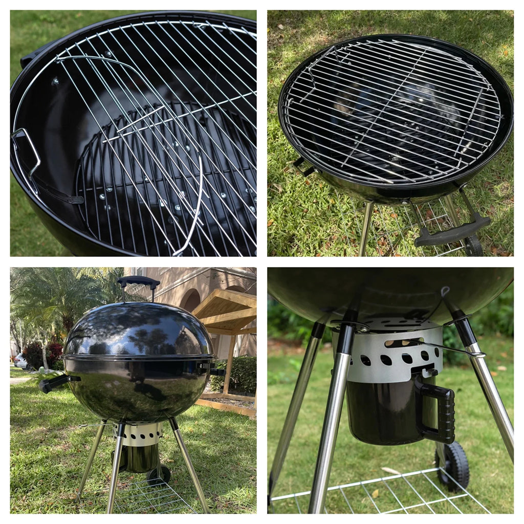22" Portable Charcoal BBQ Grill, Black G914