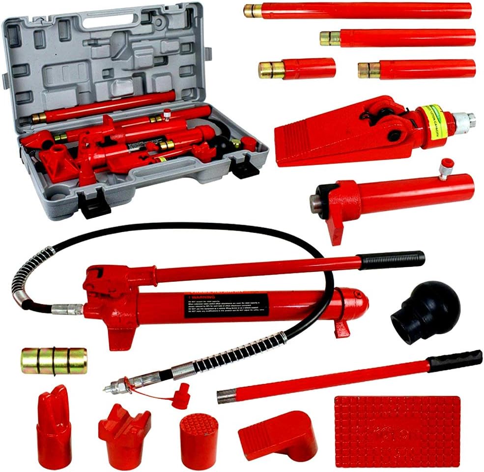 10 Ton Hydraulic Bottle Jack Pump Tool Kit E675878