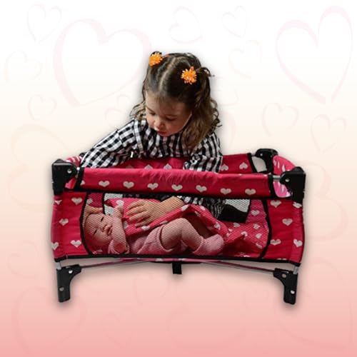 Baby Doll Crib Set for 18 inch Dolls (Floral) B497426