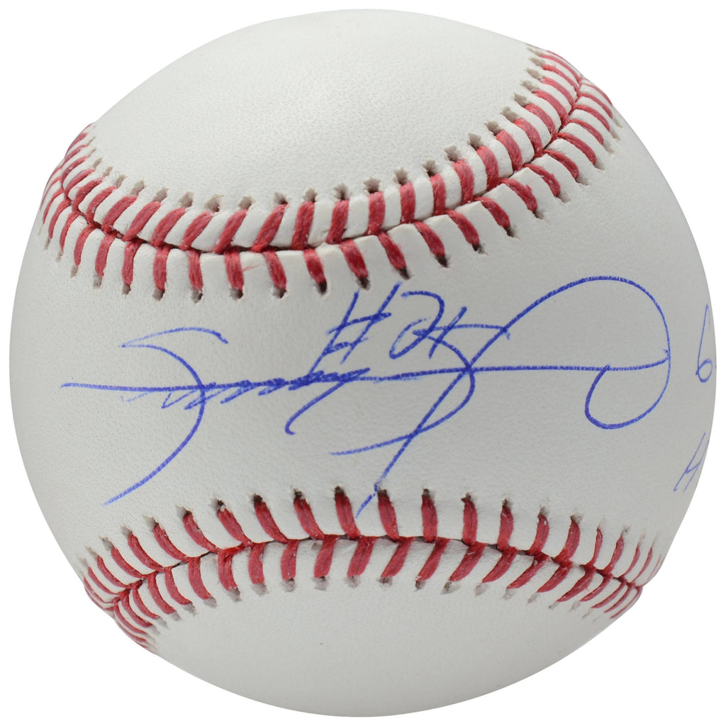 Autographed Baseball with 609 HR Inscription R4167