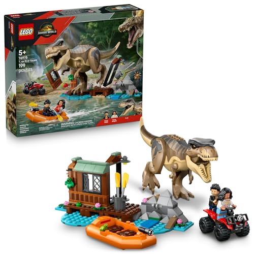 LEGO Jurassic World T. rex River Escape Dinosaur Toy Boat with Minifigures K78691