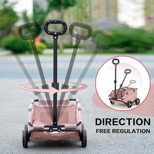 Pink 4 Wheels Folding Pet Stroller M77024