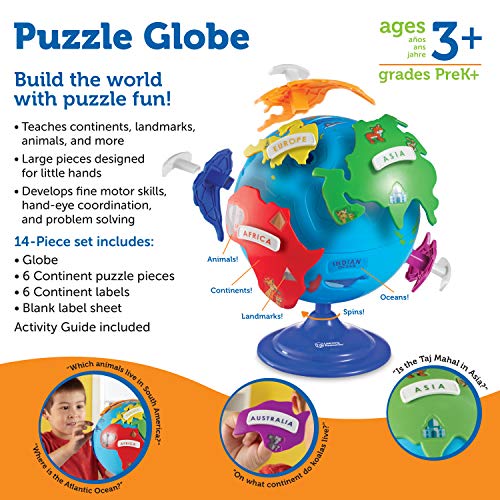14 Pieces Puzzle Globe U6293
