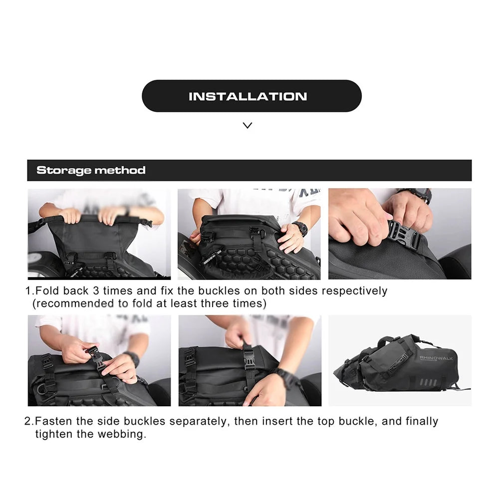 Motorcycle Rearseat Bag Large Capacity Storage Side Bag N58169