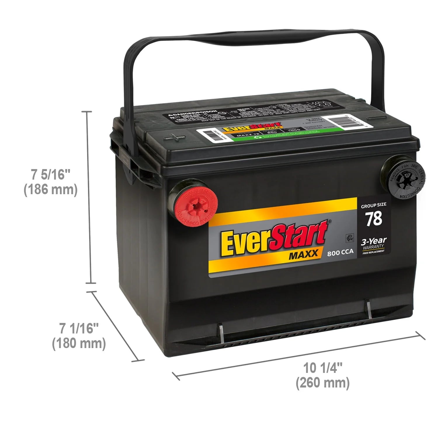 Group Size 78 12 Volt 800 CCA Lead Acid Automotive Battery Q2432