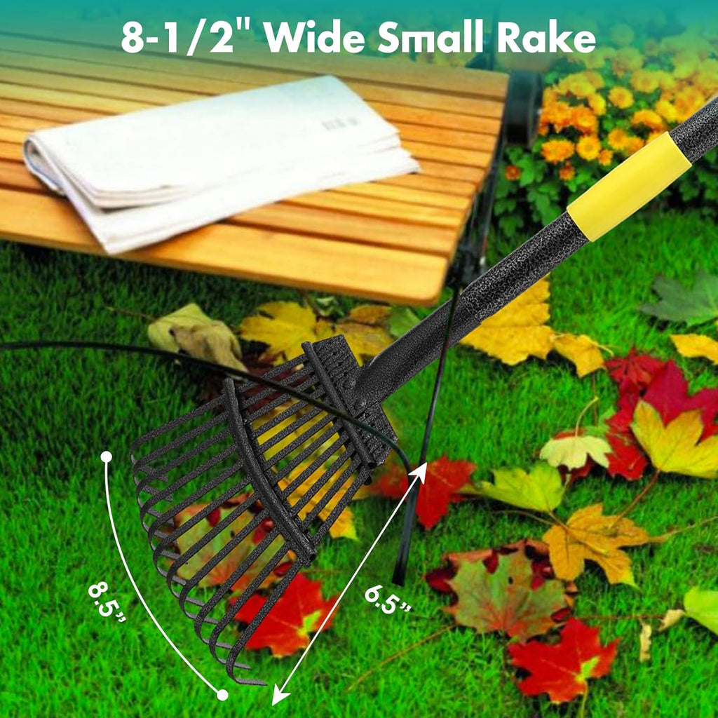 60 Inch Long Handle Metal Garden Leaf Rake T27824