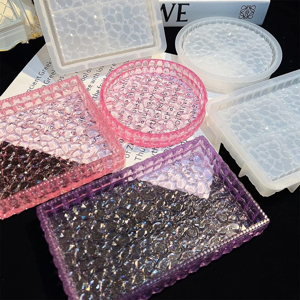 3PCS Silicone Tray Mold with Edges W319689