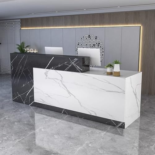 63" Wood Office Reception Desk Counter with Drawers Y863