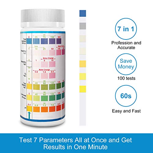 7 in 1 Aquarium Test Strips 100 Strips Z5332