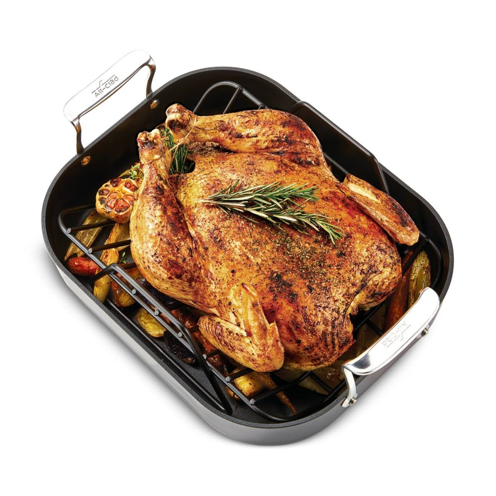 Grey Roaster with Rack, 11 X14 in A2339