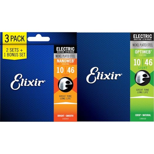Light 10-46 6 String Set Electric Guitar Strings with NANOWEB Coating O263232