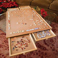 1000 Piece Wooden Puzzle Board with Drawers Z91293