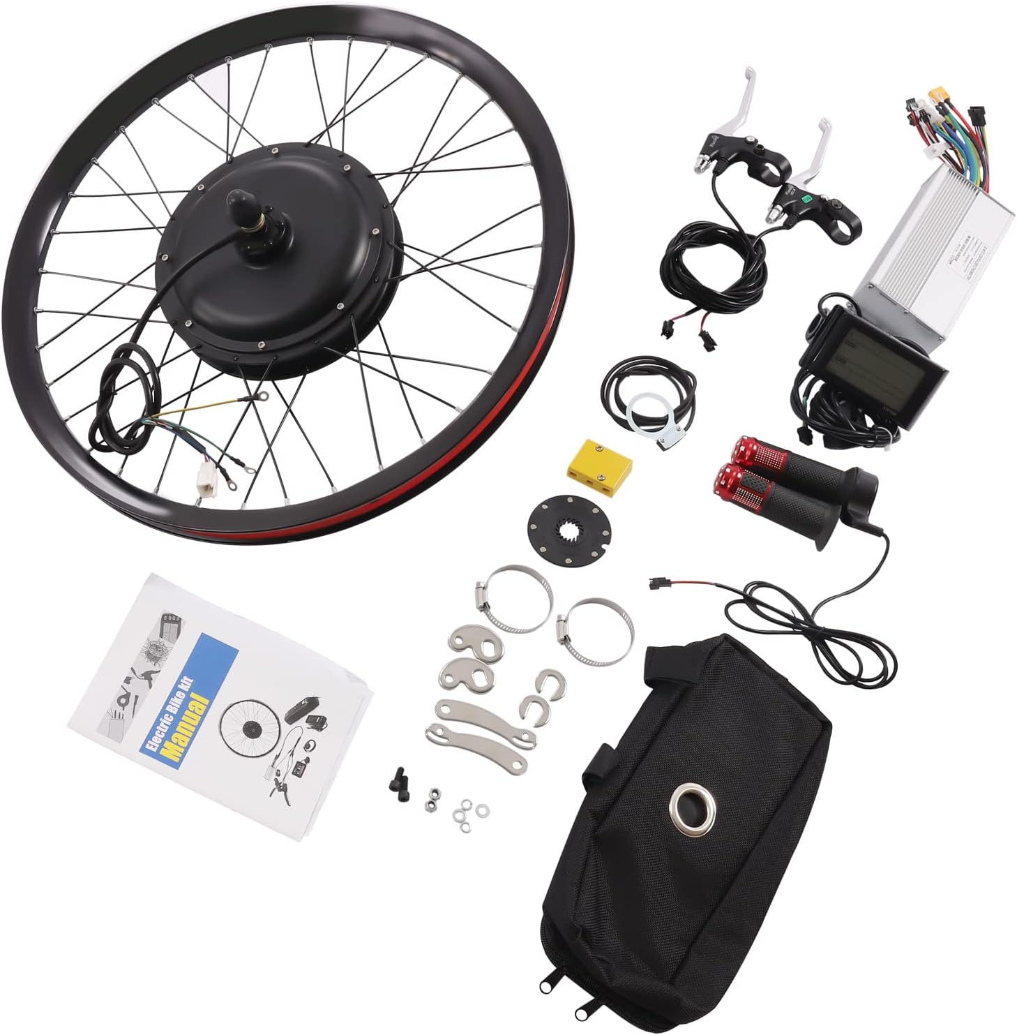 Electric Bicycle Wheel Kit Front/Rear Wheel Hub Motor Electric Bike Conversion Kit with LCD Display Z760