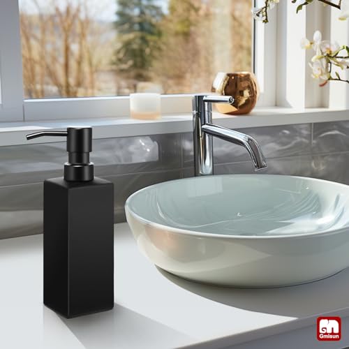 Clear Glass Soap Dispenser with Stainless Steel Pump, 12oz F53195