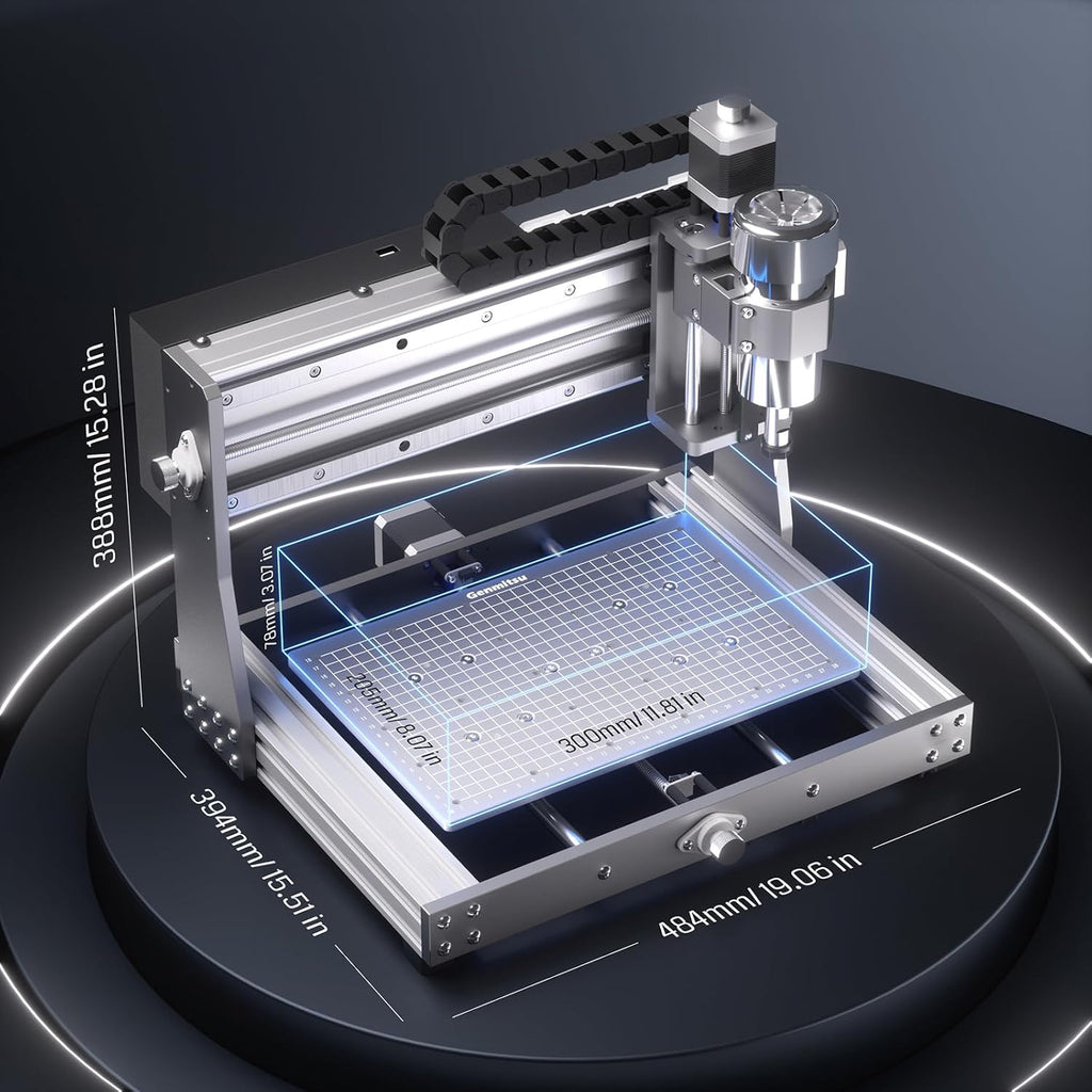 CNC Router Machine 3 Axis Engraver with Enclosure 520 x 475 x 405mm Z42276