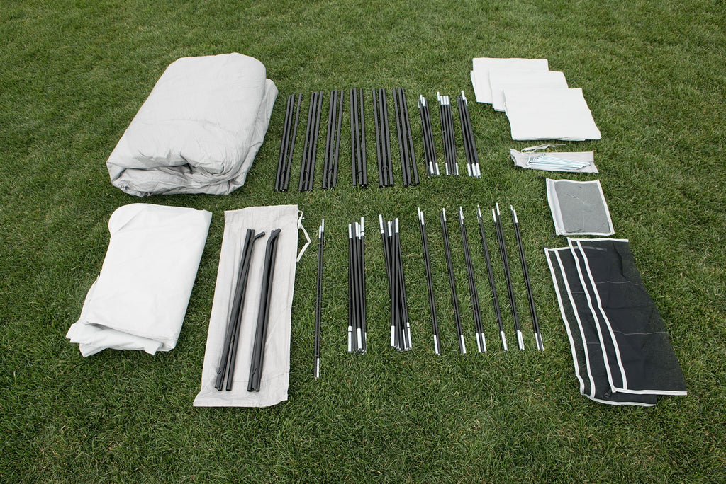 20-Person 4-Room Cabin Tent with 3 Separate Entrances W64446