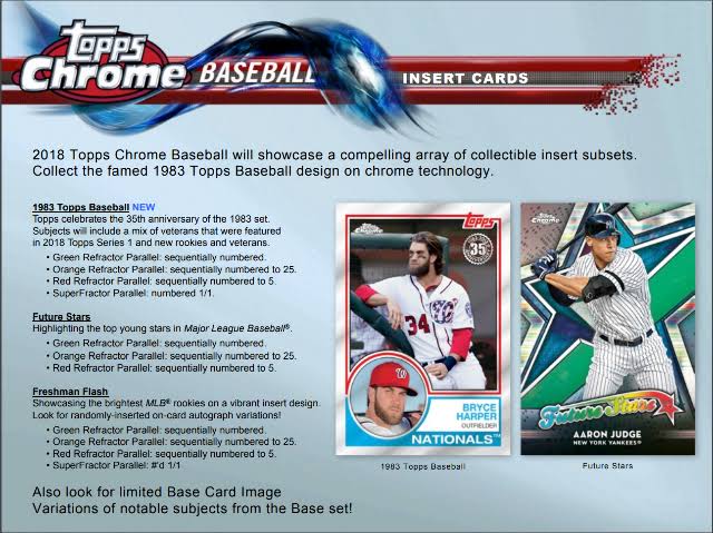 2018 Topps Chrome Baseball Blaster Box T5169