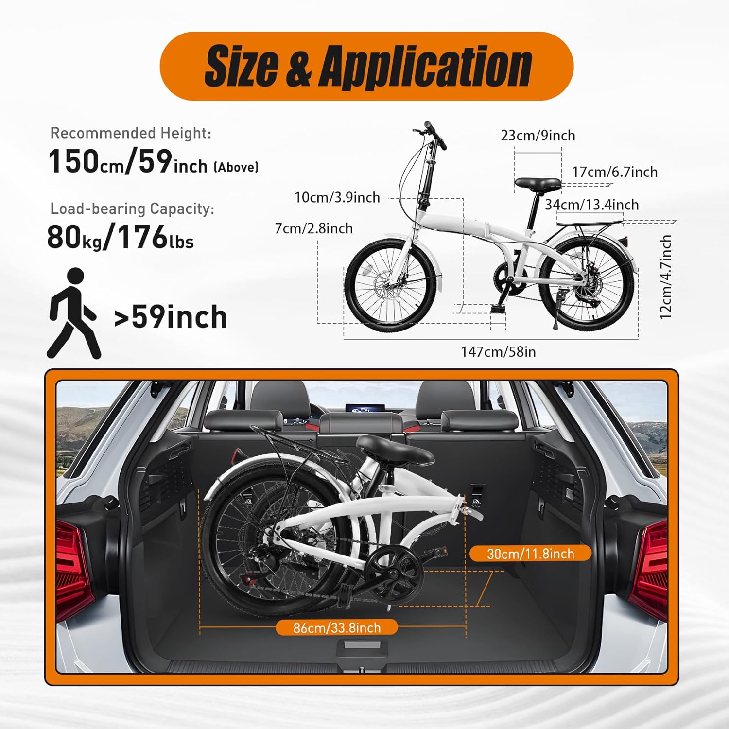 20-inch 7 Speed Folding Bicycle with Disc Brake M8973